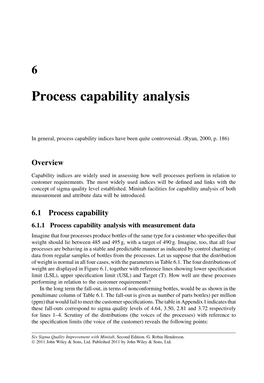 Process Capability Analysis