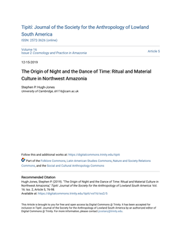 Ritual and Material Culture in Northwest Amazonia