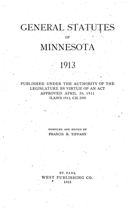 General Statutes Minnesota 1913