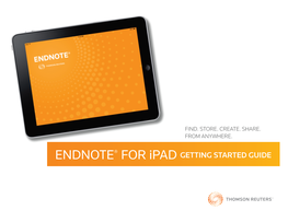 Endnote for Ipad Getting Started Guide (Pdf)
