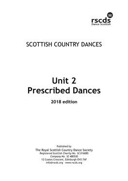 Unit 2 Prescribed Dances