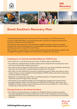 Great Southern Recovery Plan