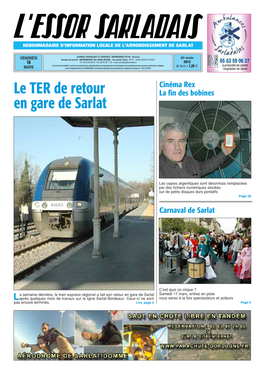 Le TER De Retour En Gare De Sarlat