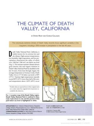 The Climate of Death Valley, California