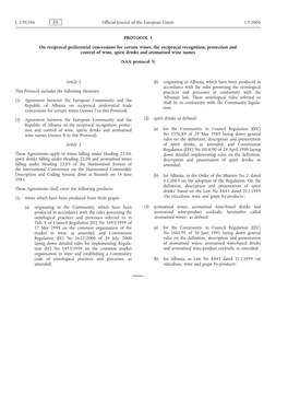 PROTOCOL 3 on Reciprocal Preferential Concessions
