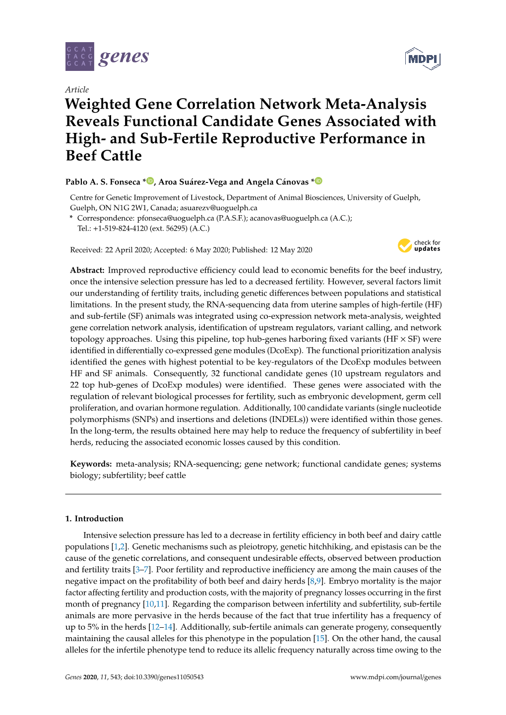 Weighted Gene Correlation Network Meta-Analysis Reveals Functional Candidate Genes Associated with High- and Sub-Fertile Reproductive Performance in Beef Cattle