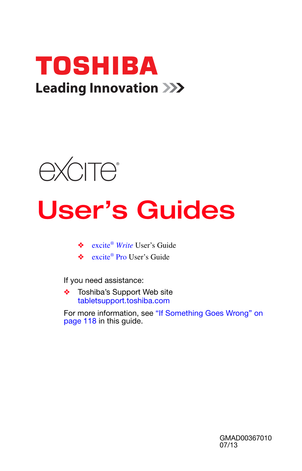 Excite® User's Guides