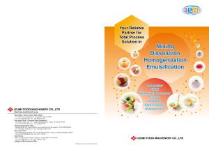 Mixing Dissolution Homogenization Emulsification Mixing Dissolution