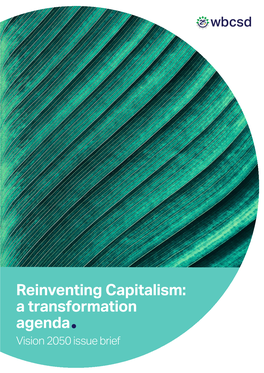 Reinventing Capitalism: a Transformation Agenda Vision 2050 Issue Brief Contents