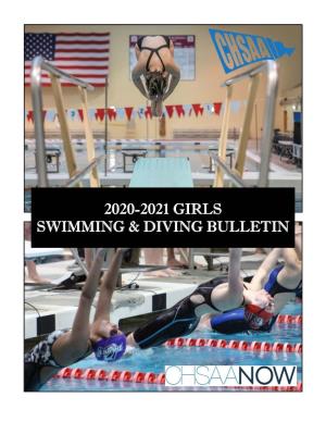 2020-2021 Girls Swimming & Diving Bulletin