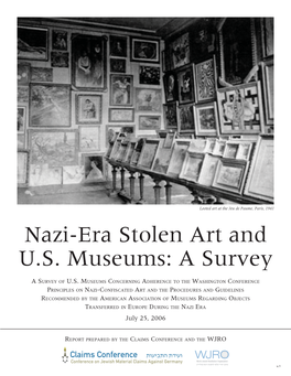 Nazi-Era Stolen Art and U.S. Museums: a Survey