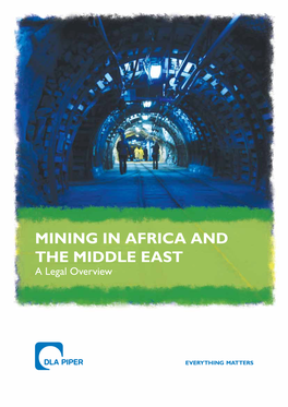 Mining in Africa and the Middle East:A Legal Overview