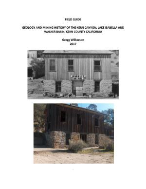 Field Guide Geology and Mining History of the Kern