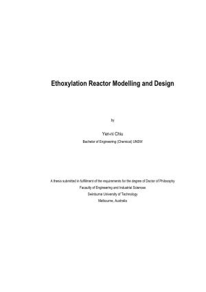 Ethoxylation Reactor Modelling and Design