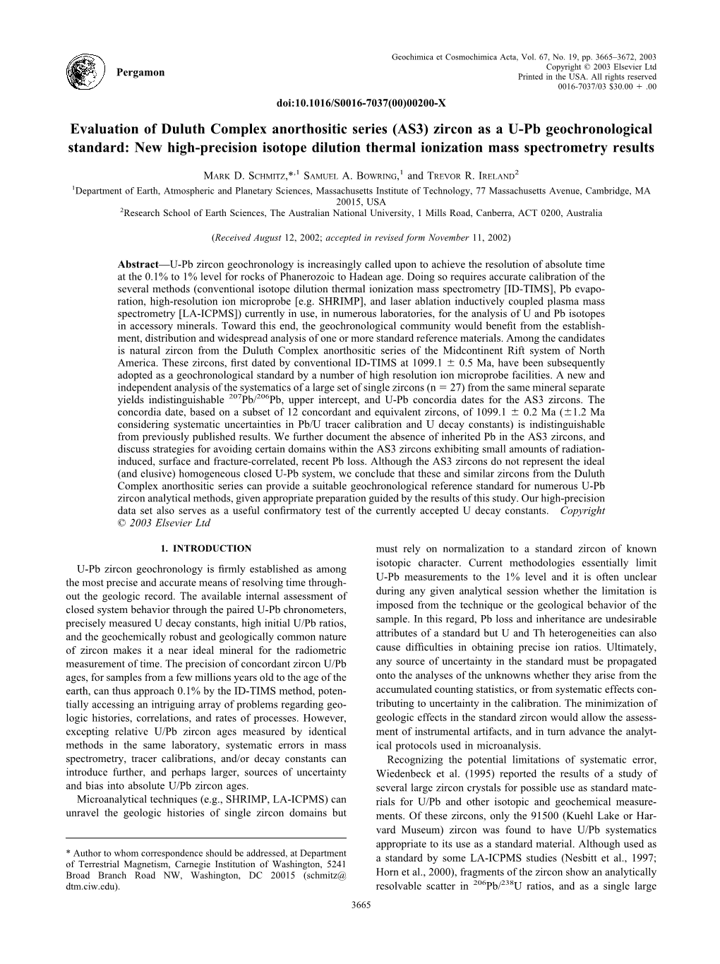 Evaluation of Duluth Complex Anorthositic Series (AS3) Zircon As A