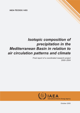 Isotopic Composition of Precipitation in the Mediterranean Basin in Relation to Air Circulation Patterns and Climate