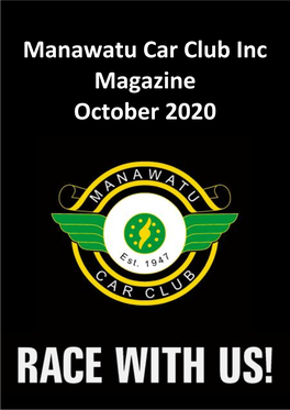 Manawatu Car Club Inc Magazine October 2020