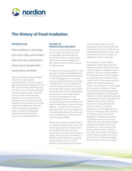 The History of Food Irradiation