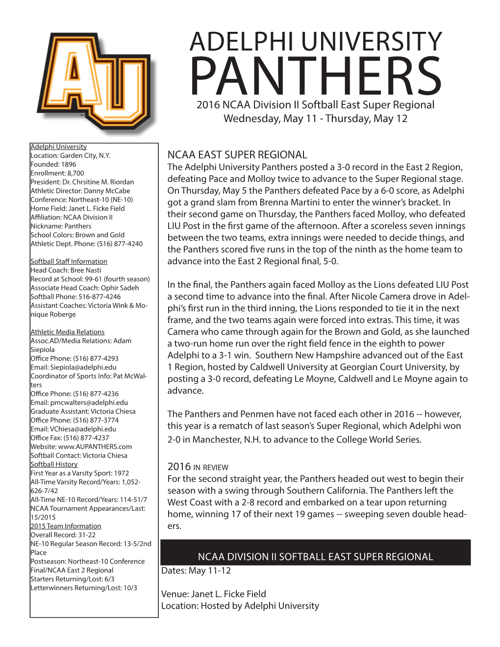 Adelphi University Athletics