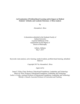 An Examination of Problem-Based Learning and Its Impact on Medical Students’ Attitudes and Academic Outcomes: a Meta-Analysis