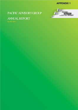 PACIFIC ADVISORY GROUP ANNUAL REPORT for 2011-2012