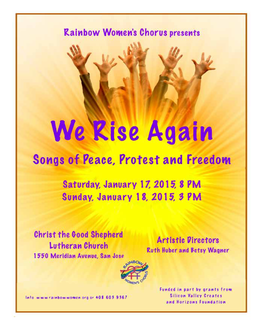 We Rise Again Songs of Peace, Protest and Freedom