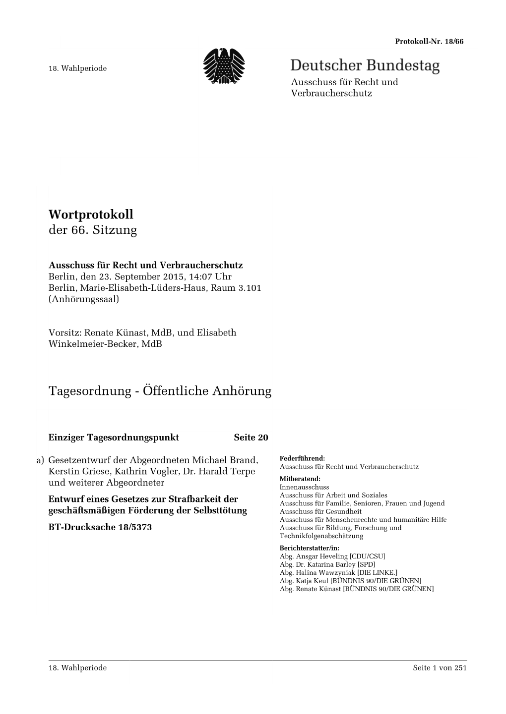 Wortprotokoll Download