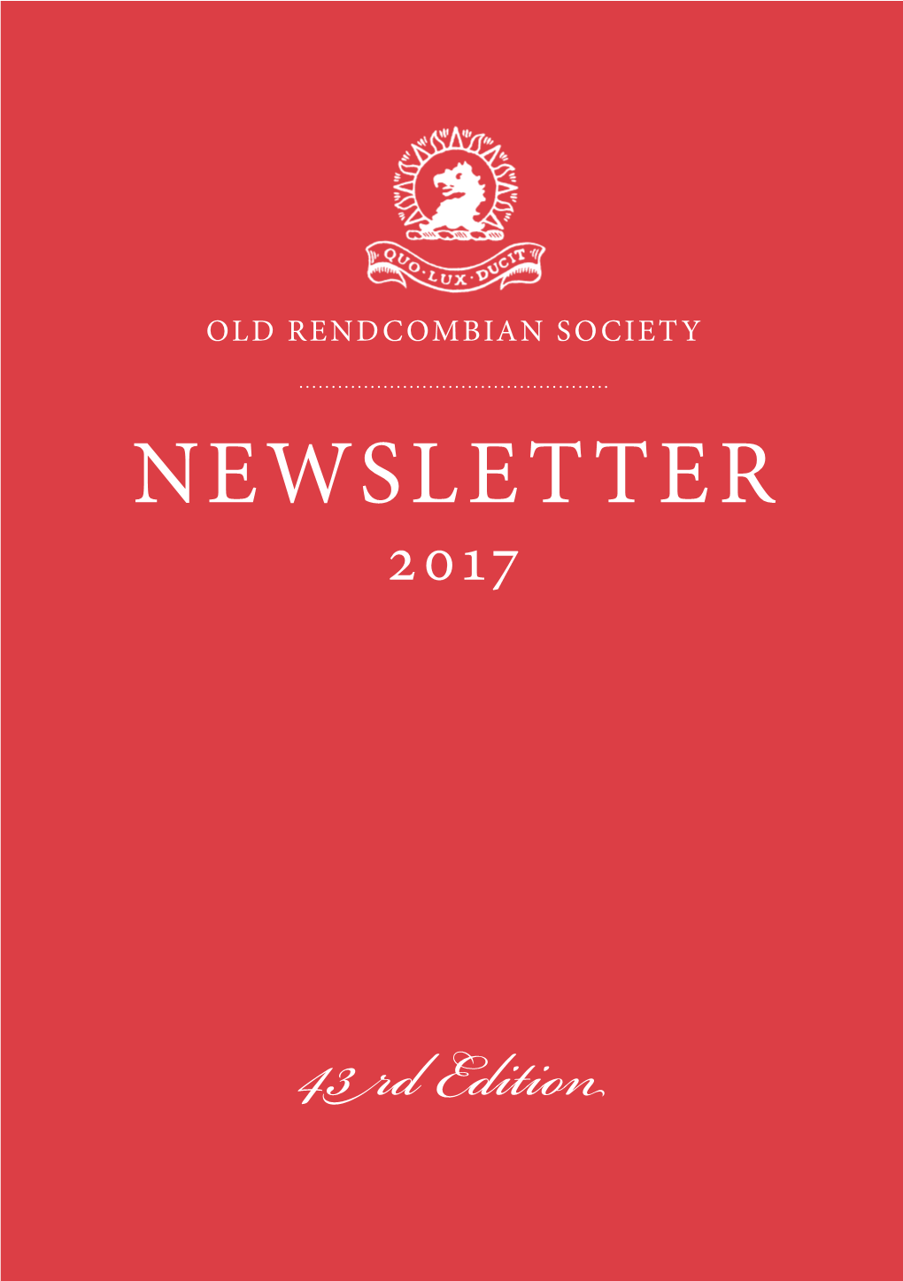 Old Rendcombian Society Newsletter 2017