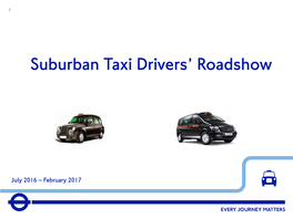 Suburban Taxi Drivers' Roadshow 2017