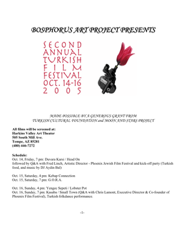 Bosphorus Art Project Presents
