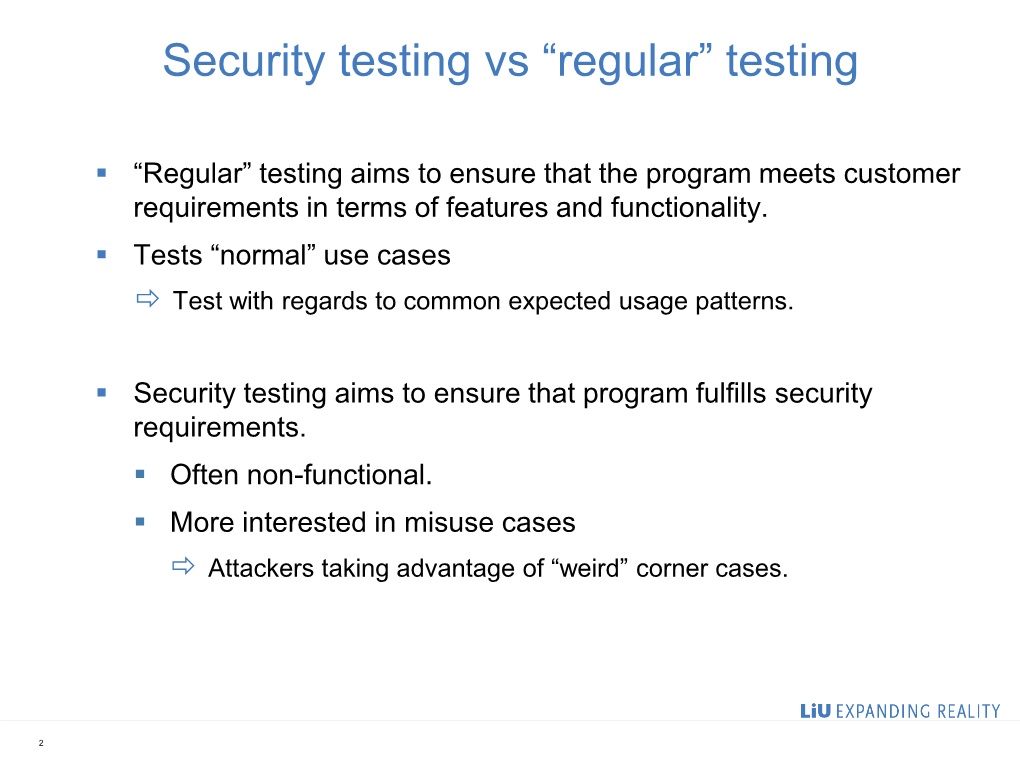 Security Testing Vs “Regular” Testing