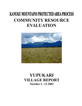 Yupukari Community Resource Evaluation
