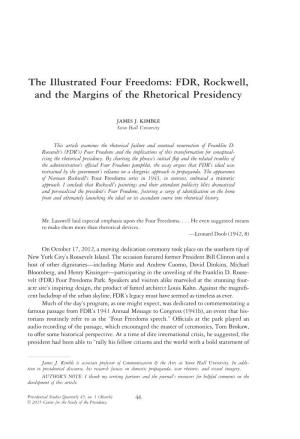 The Illustrated Four Freedoms: FDR, Rockwell, and the Margins of the Rhetorical Presidency