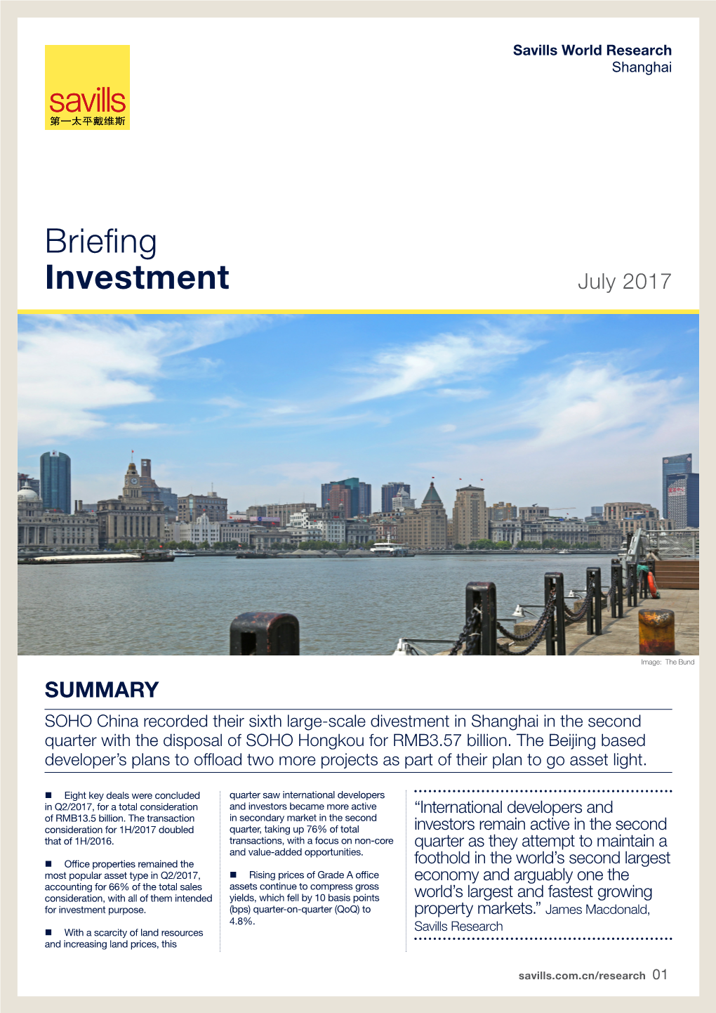 Briefing Investment July 2017