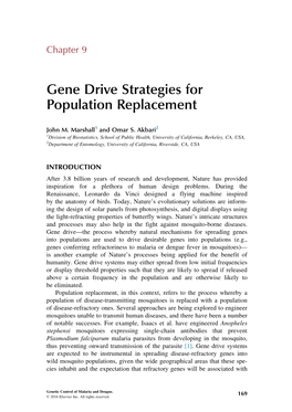 Gene Drive Strategies for Population Replacement