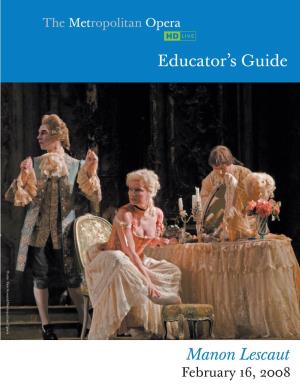 Educator's Guide Manon Lescaut