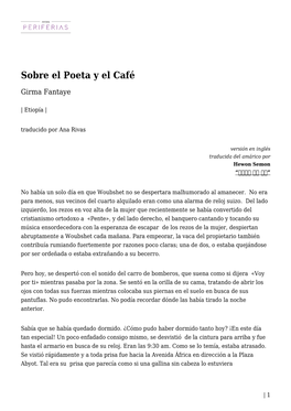 Sobre El Poeta Y El Café