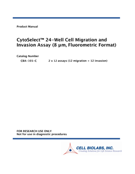 CBA-101-C-Cell-Migration-Invasion