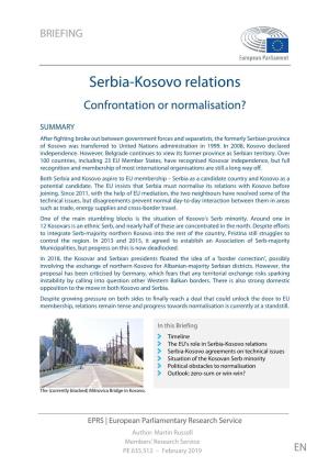 Serbia-Kosovo Relations: Confrontation Or Normalisation?