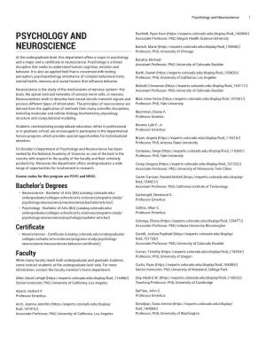 Psychology and Neuroscience 1