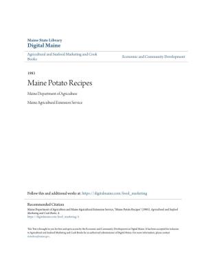 Maine Potato Recipes Maine Department of Agriculture
