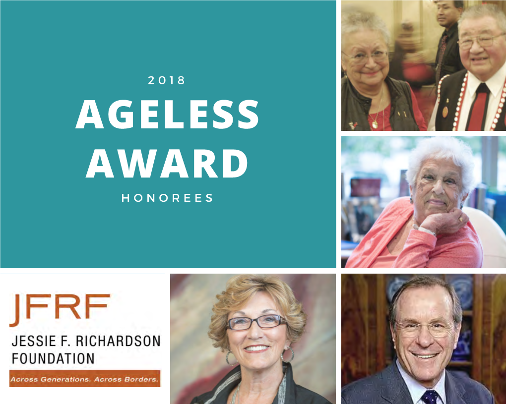 2018 Ageless Award Honorees