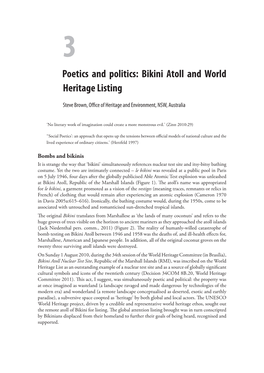 Poetics and Politics: Bikini Atoll and World Heritage Listing