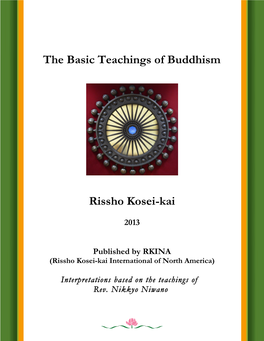 The Basic Teachings of Buddhism Rissho Kosei-Kai