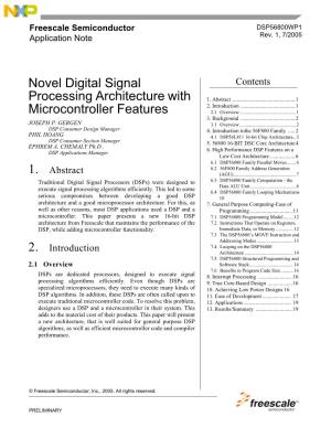 Novel Digital Signal Processing Architecture with Microcontroller