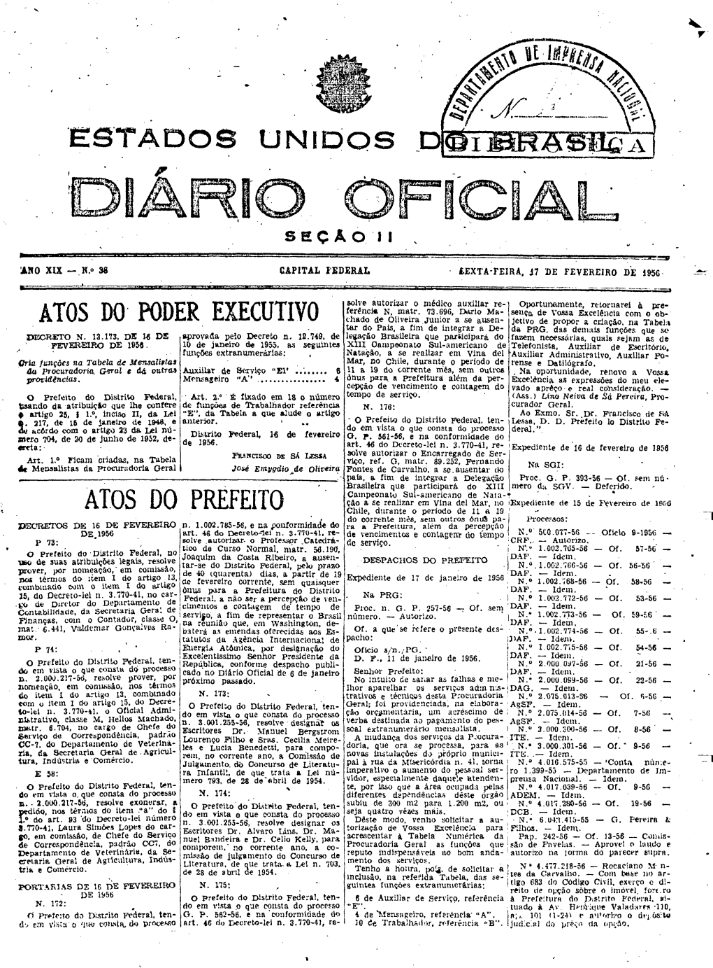 Estados Unidos Atos Do Poder Executivo Atos Do Prefeito