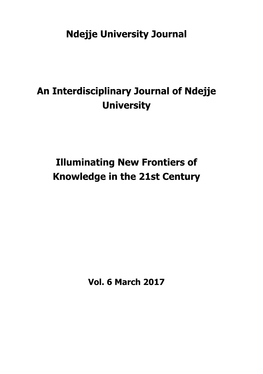 Ndejje University Journal – 2017
