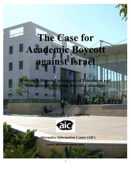 The Case for Academic Boycott Against Israel