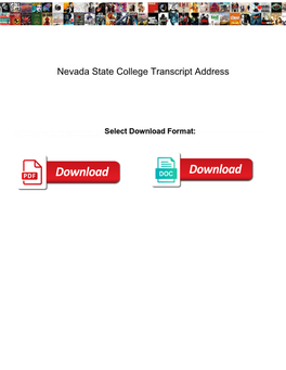 Nevada State College Transcript Address