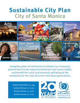 Sustainable City Plan City of Santa Monica